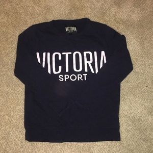 Woman’s navy blue sweatshirt